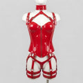 Zipper Premium PVC Corset- Emb1011
