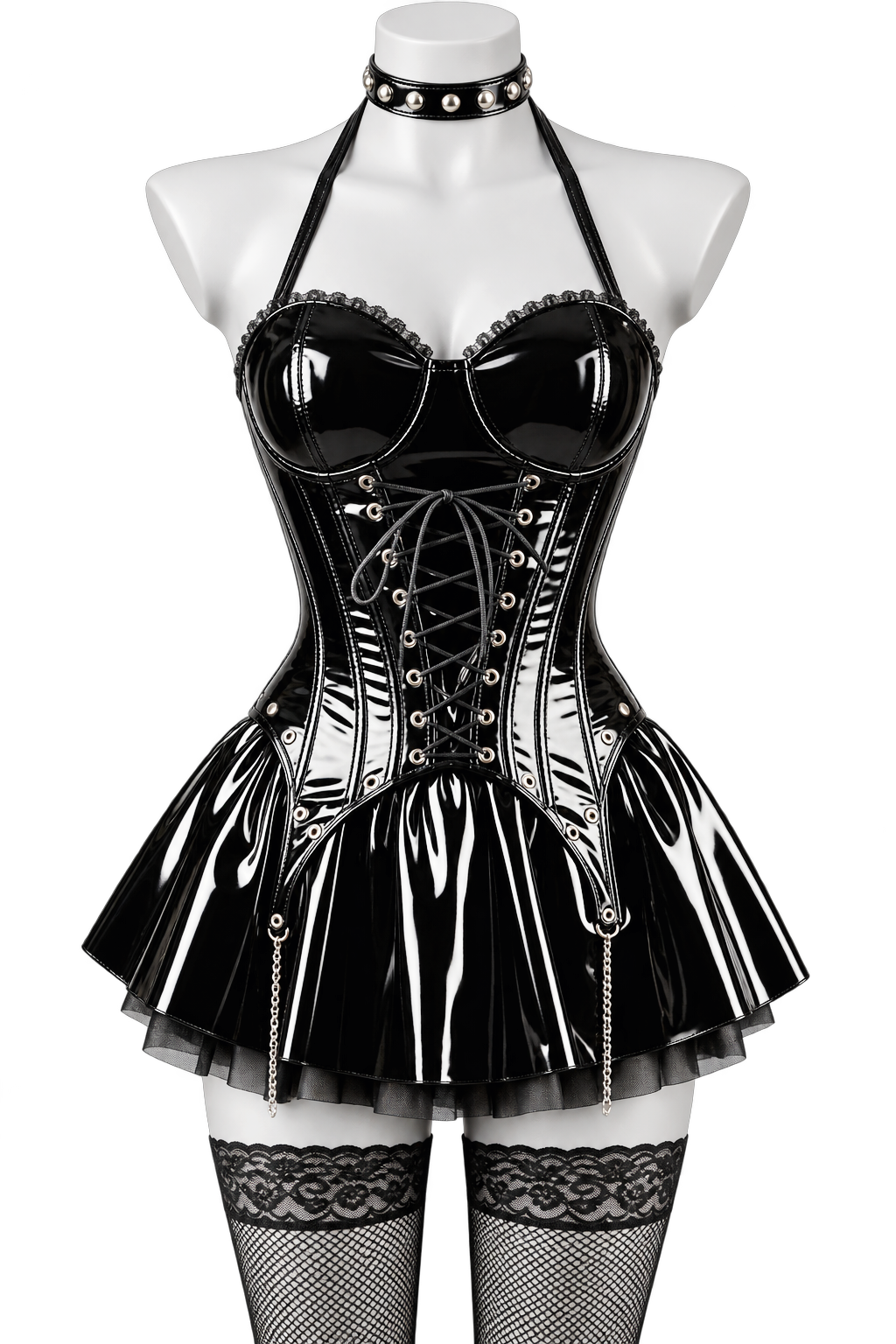 PVC - OverBust Corset - Emb1002