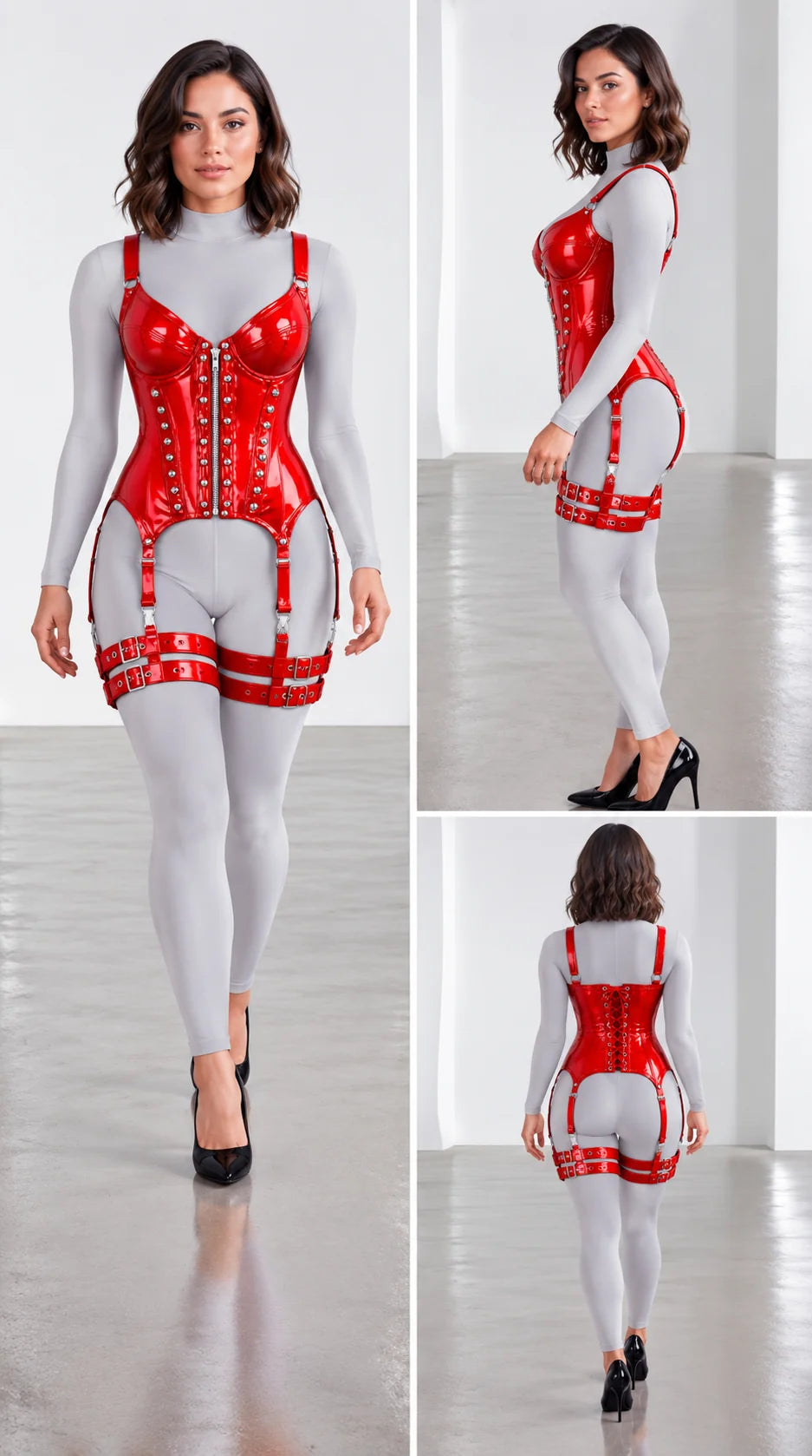 PVC - OverBust Corset - Emb1005
