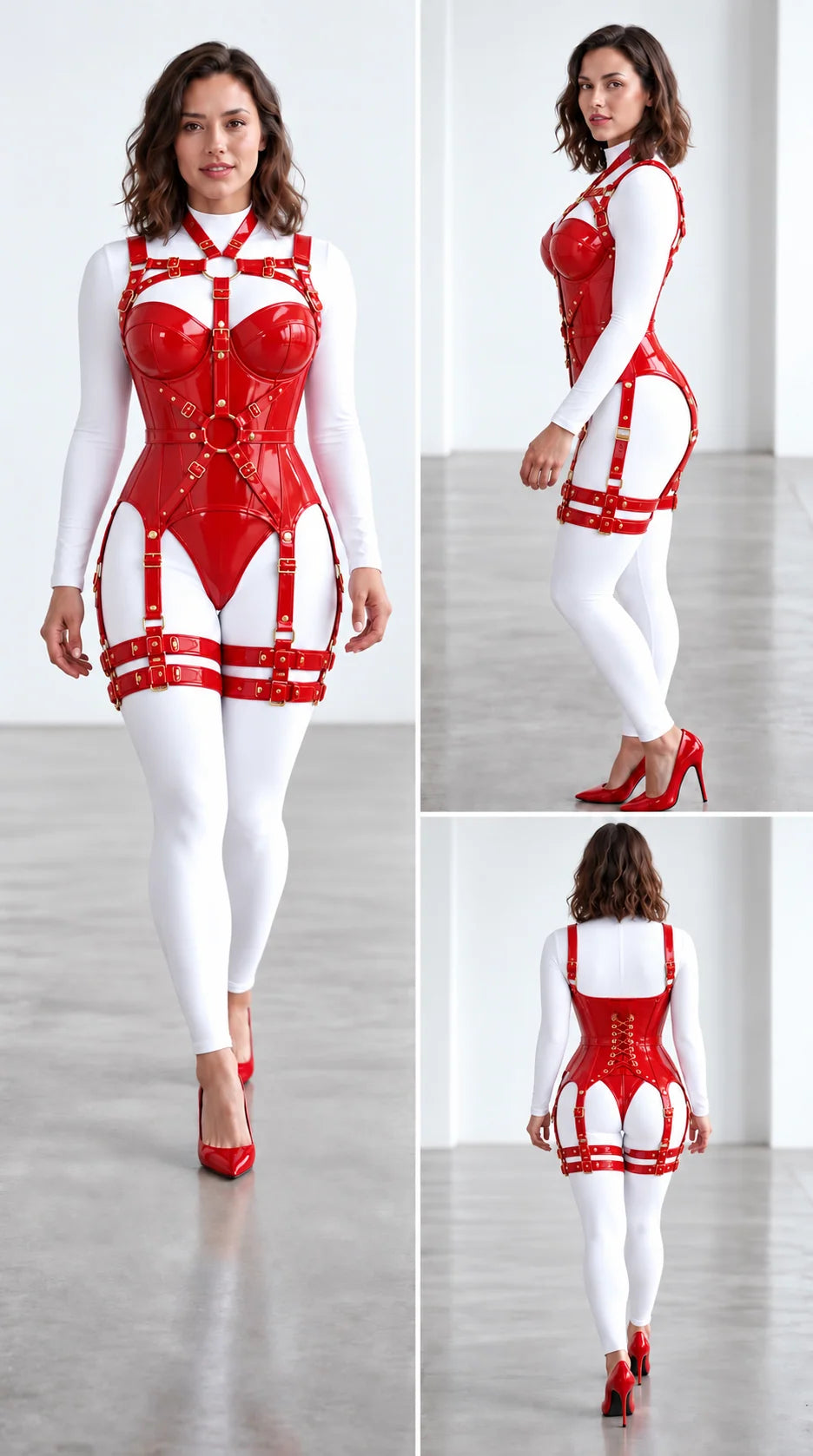 PVC - OverBust Corset - Emb1006