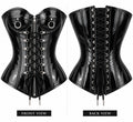 PVC- Leather Corset – Zip & Laces Waist Shaper-Emp1014