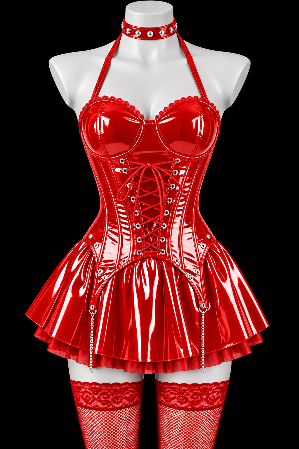 PVC - OverBust Corset - Emb1002