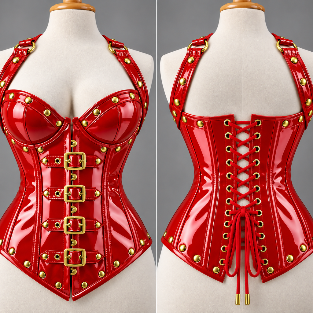 PVC - OverBust Corset - Emb1001