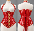 PVC Leather Corset – Front Hooks UnderBust Waist Shaper-Emp1013