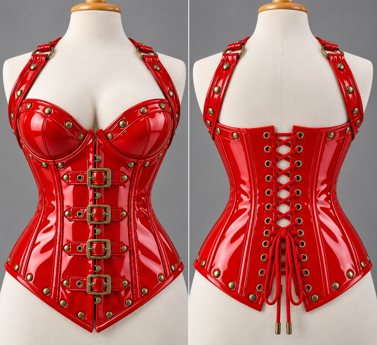 PVC - OverBust Corset - Emb1001